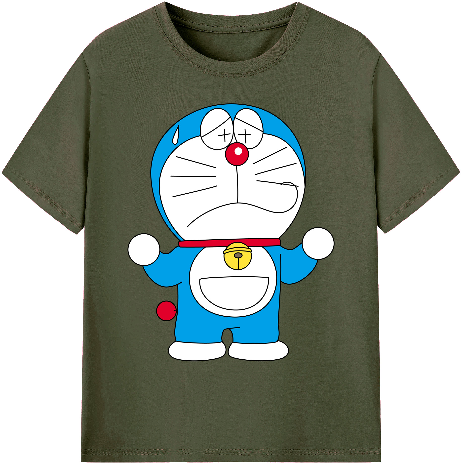 （画像用） ドラえもん Doraemon 綿100％ メンズ半袖Tシャツ｜肌触りやわらか＆通気性
